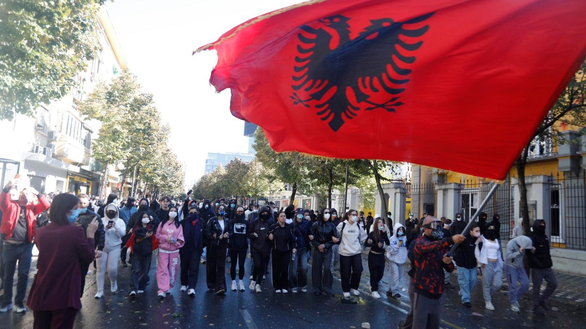 Protestas en Albania - Foto: EFE