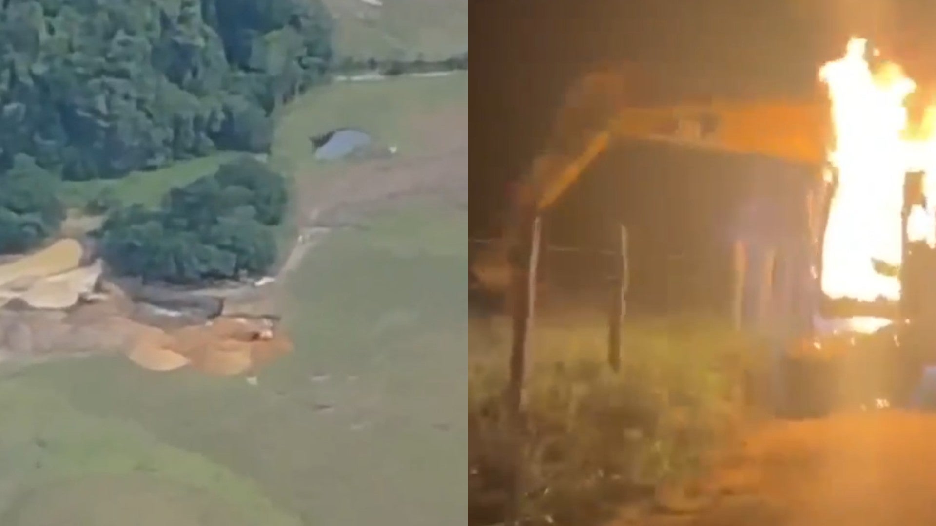 Inutilización de excavadora involucrada en minería ilegal (Ejército de Colombia)