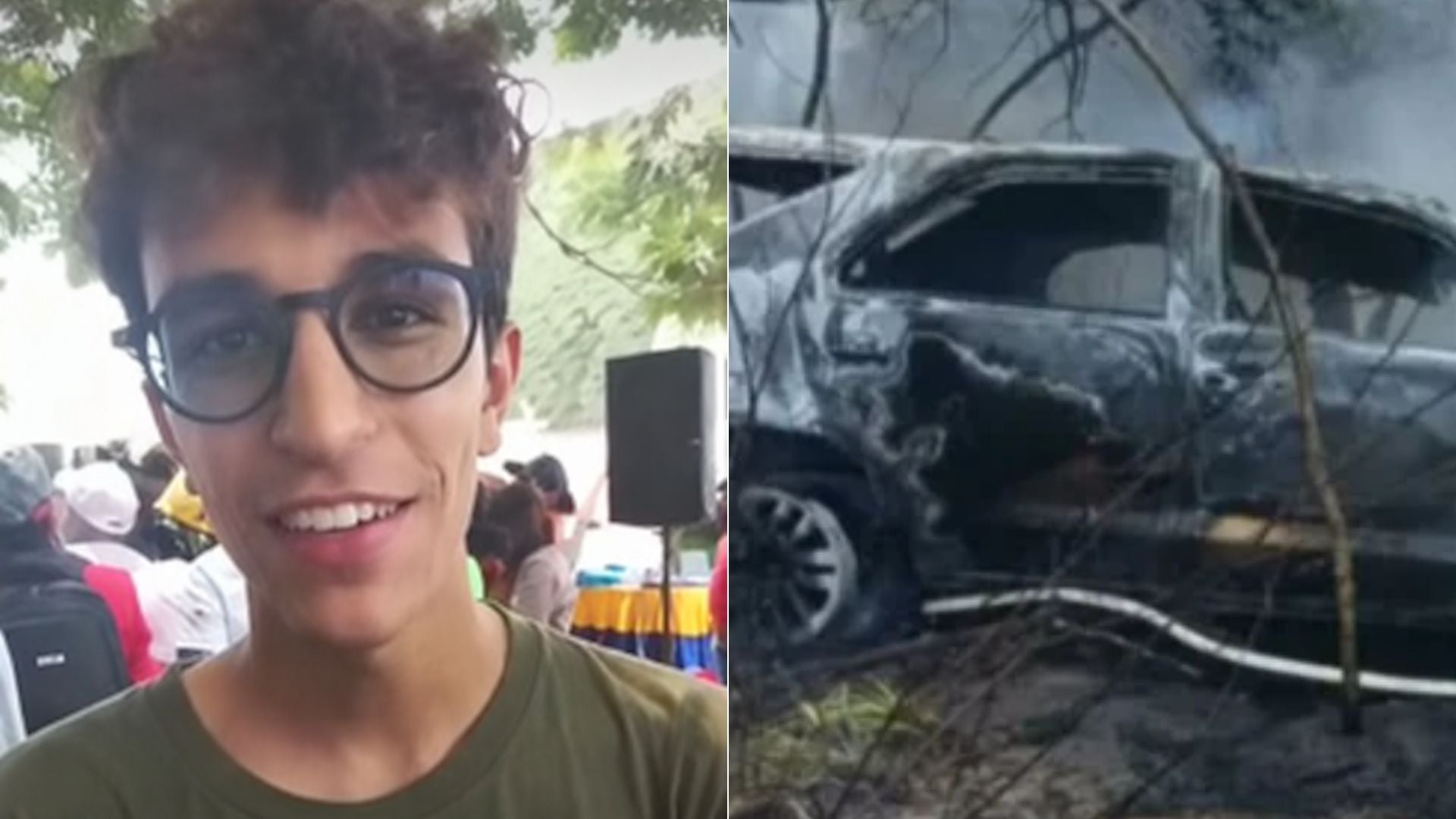 Jorge Arreaza Chávez, nieto del fallecido expresidente Hugo Chávez / Accidente de tránsito en Miranda (Venezuela) - Fotos: X