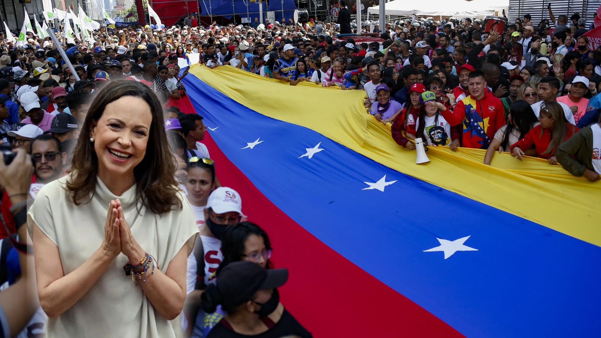 Movilizaciones en Venezuela a favor del regreso de María Corina y elecciones el próximo 22 de octubre- Fotos: AFP