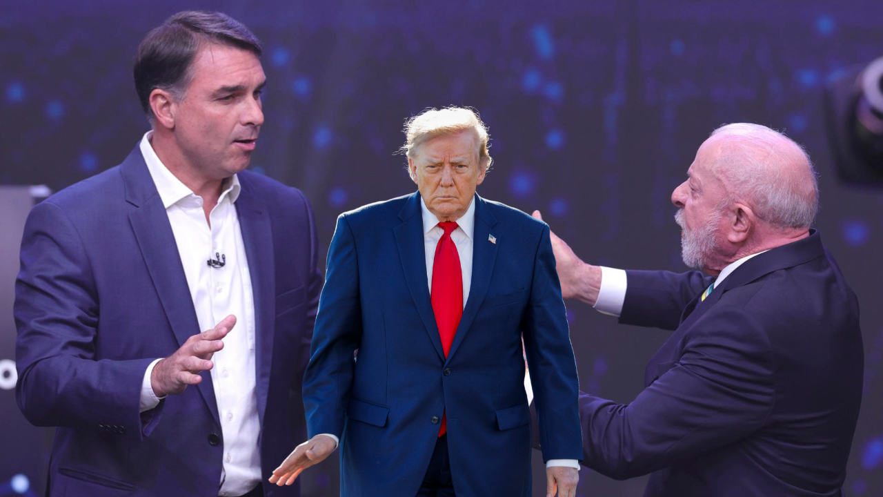 Flávio Bolsonaro, Donald Trump y Lula da Silva / FOTO: EFE