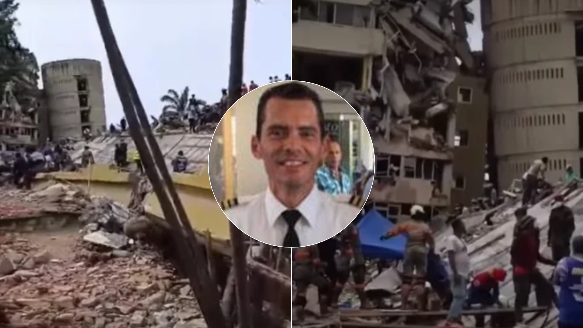 Conjunto Residencias Caribe tras los terremotos registrados en La Guaira, Venezuela / Piloto comercial Gustavo Riascos - Fotos: X