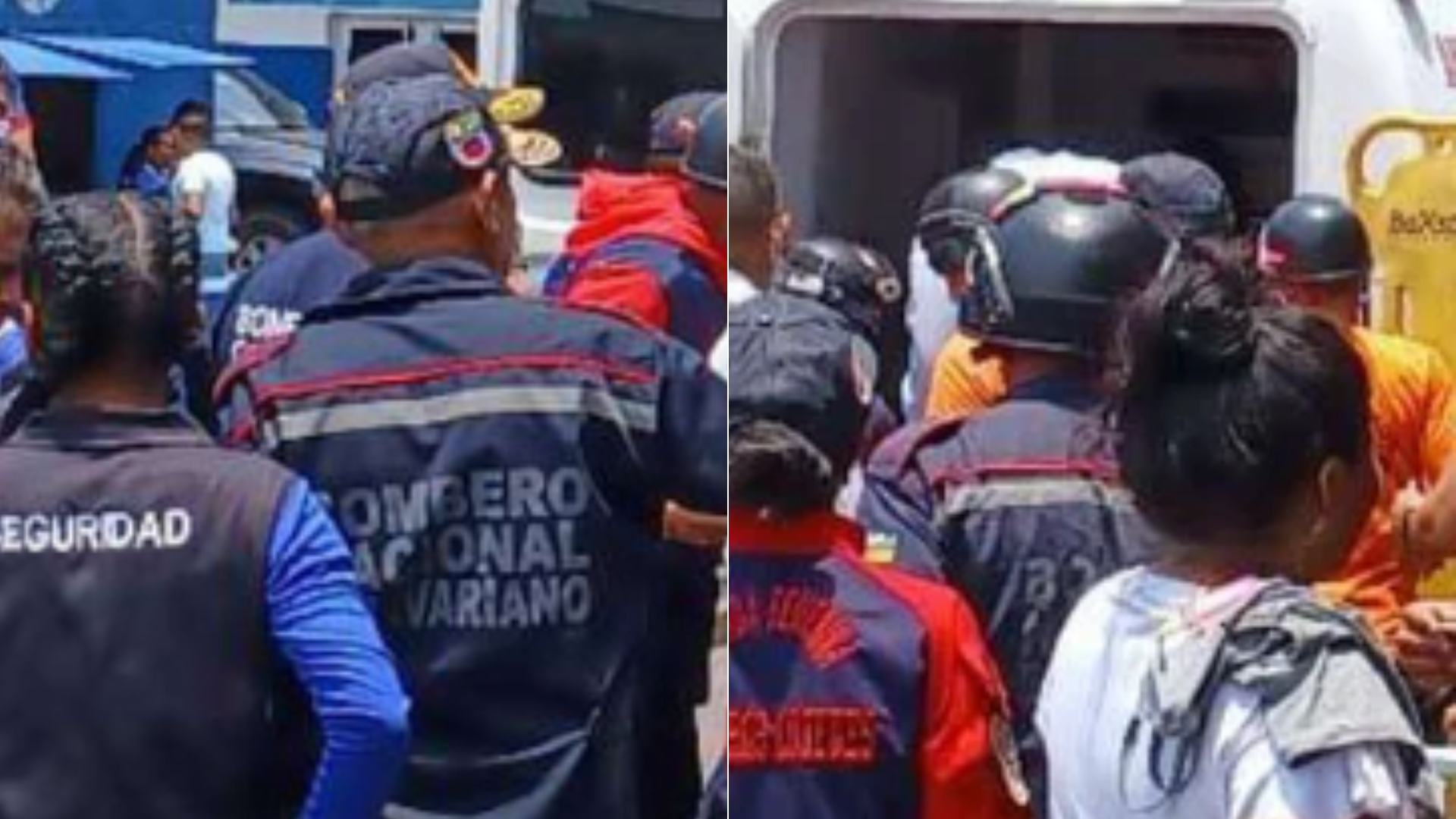 Funcionarios trasladan a personas afectadas por intoxicación en el estado Táchira (Venezuela) - Fotos: X