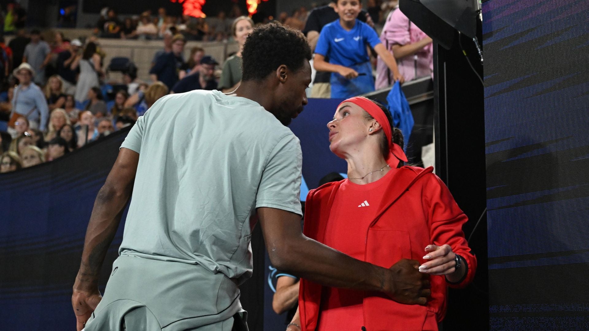 Gael Monfils y Elina Svitolina-Foto EFE