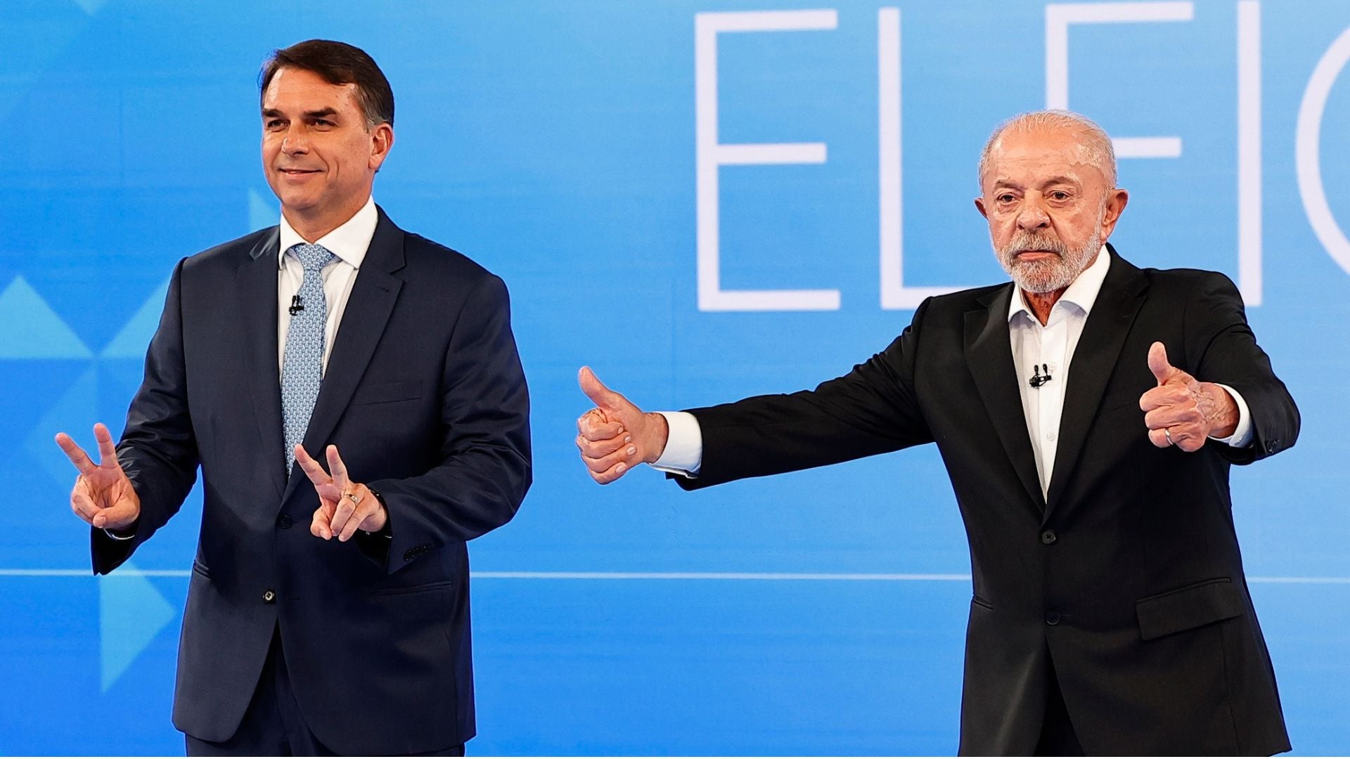 Luiz Inácio Lula da Silva y Flávio Bolsonaro-Foto EFE