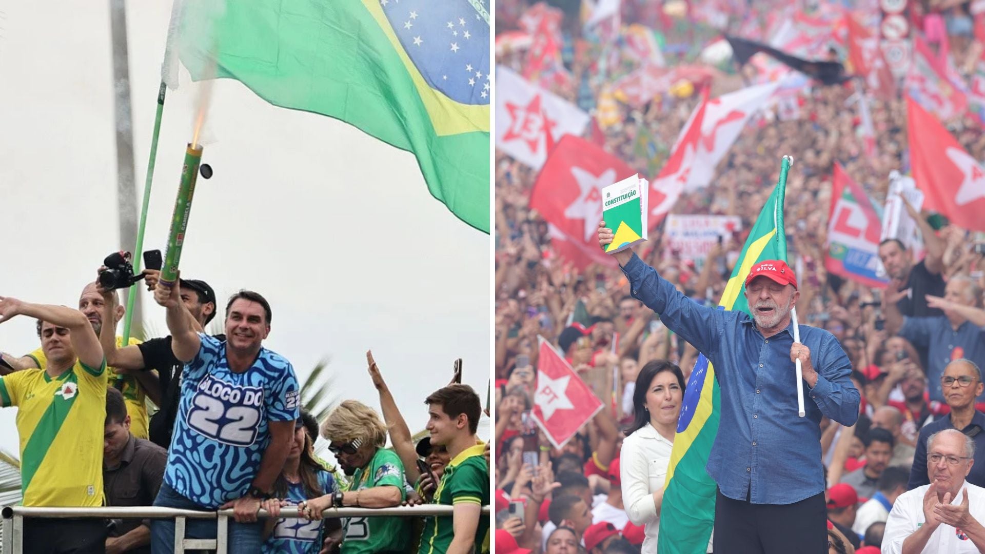Luiz Inácio Lula da Silva y Flávio Bolsonaro-Foto EFE