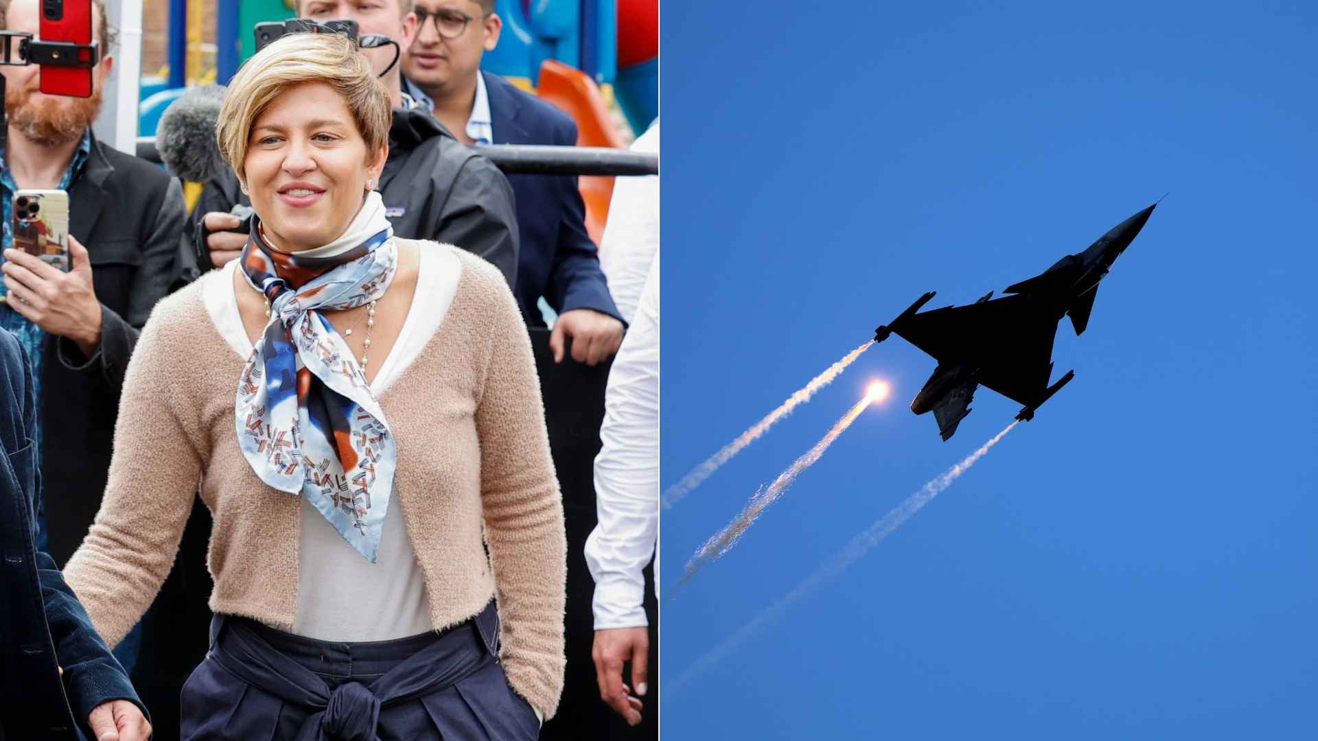 Verónica Alcocer/ Saab 39 Gripen - Fotos EFE