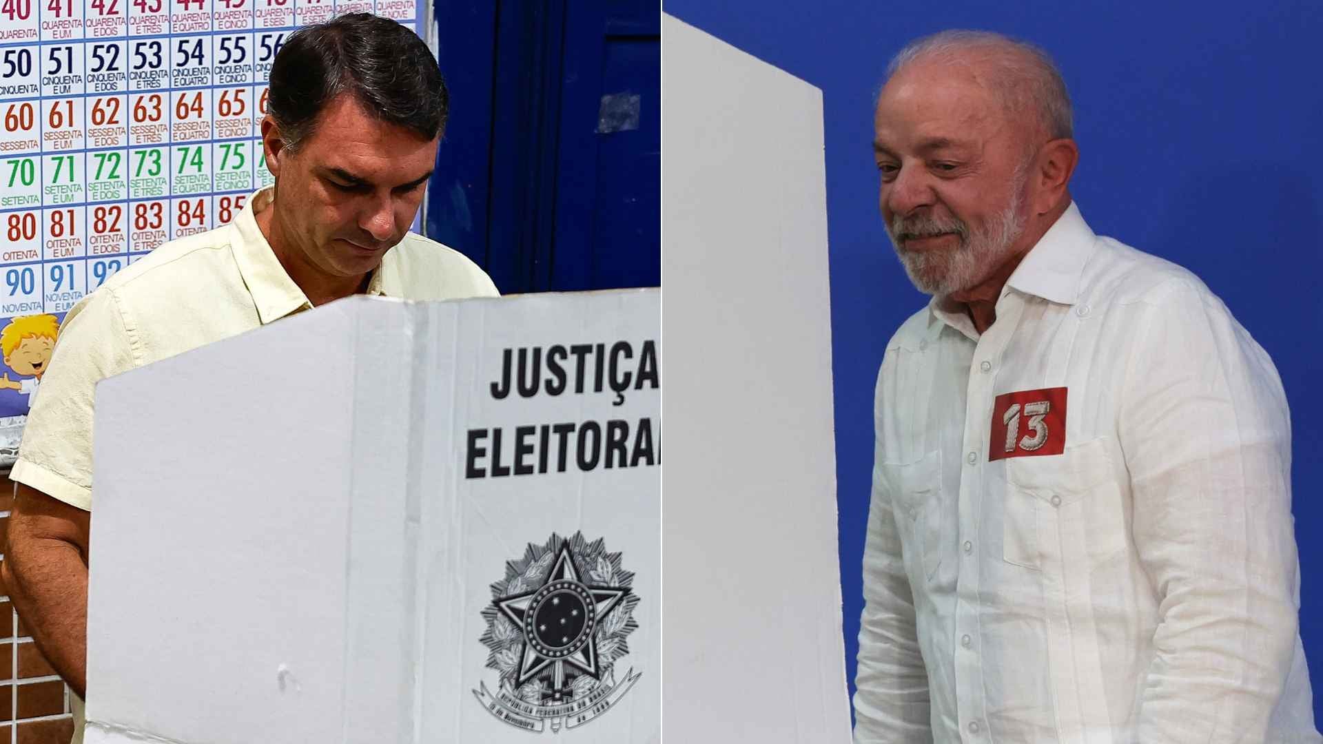 Flávio Bolsonaro/ Luiz Inácio Lula da Silva - Fotos EFE