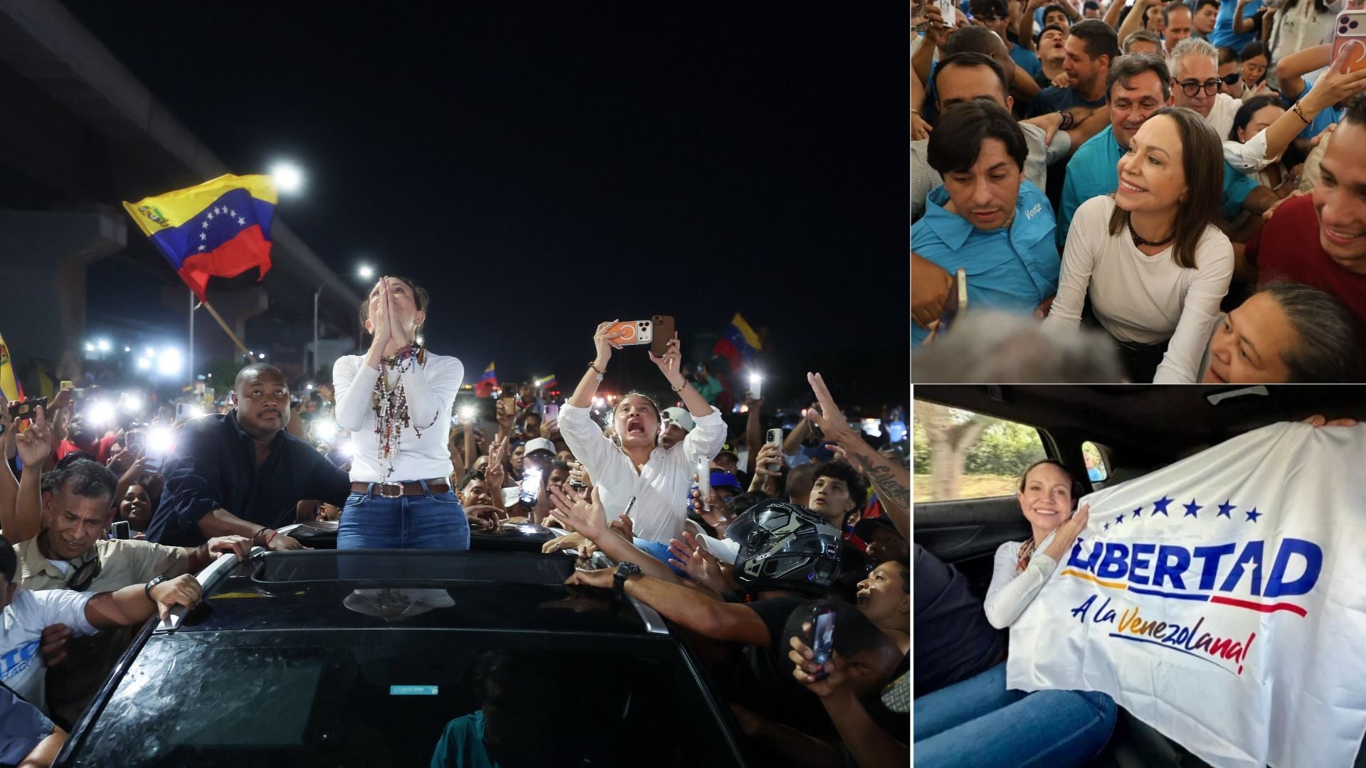 María Corina Machado se trasladó de Barquisimeto a Caracas tras su regreso a Venezuela.