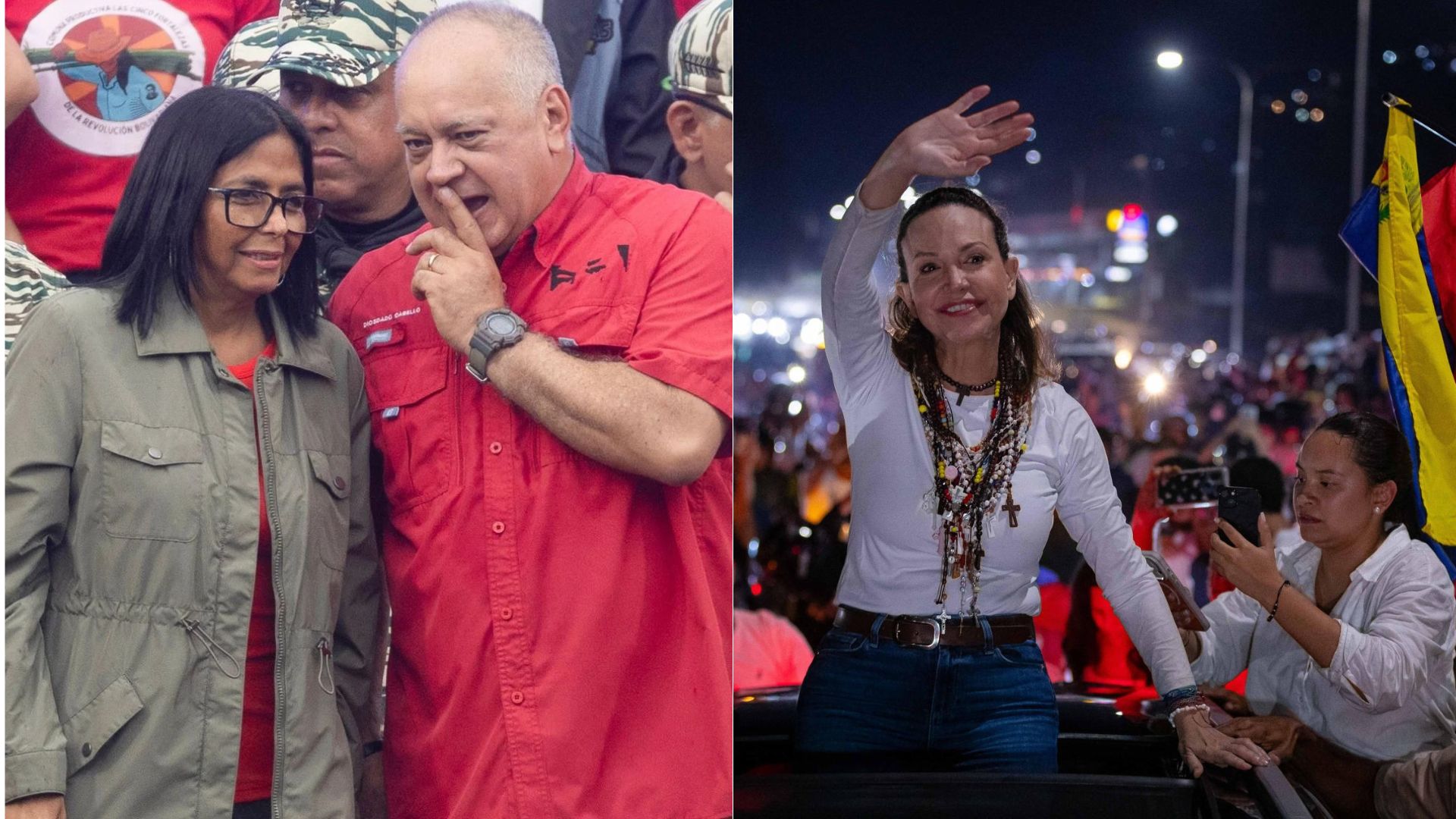 Esto dijeron Delcy y Diosdado sobre el regreso de María Corina Machado - Fotos: EFE