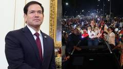 Marco Rubio, secretario de Estado de Estados Unidos / Recibimiento en Venezuela de María Corina Machado, premio Nobel de la Paz - Fotos: EFE