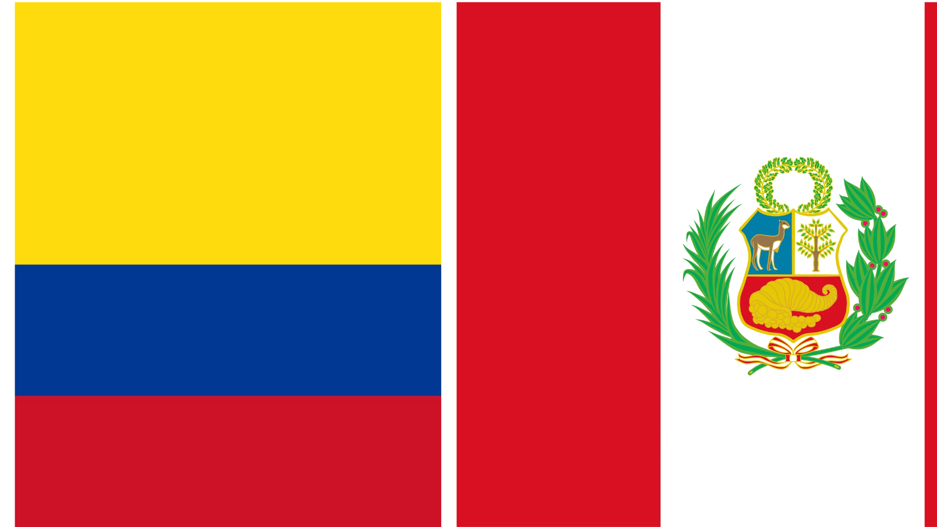 Banderas de Colombia y Perú- CANVA