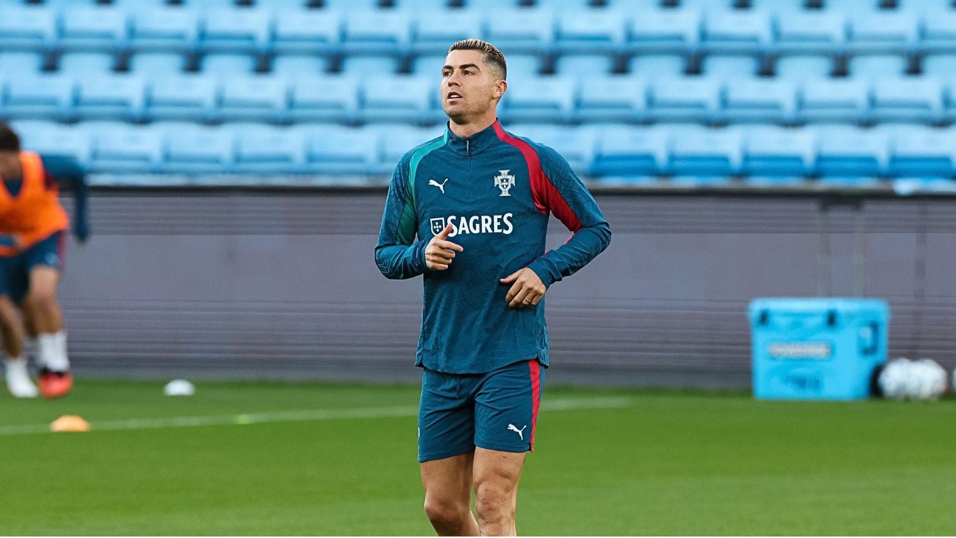 Cristiano Ronaldo entrenando con la Selección de Portugal - Foto: EFE