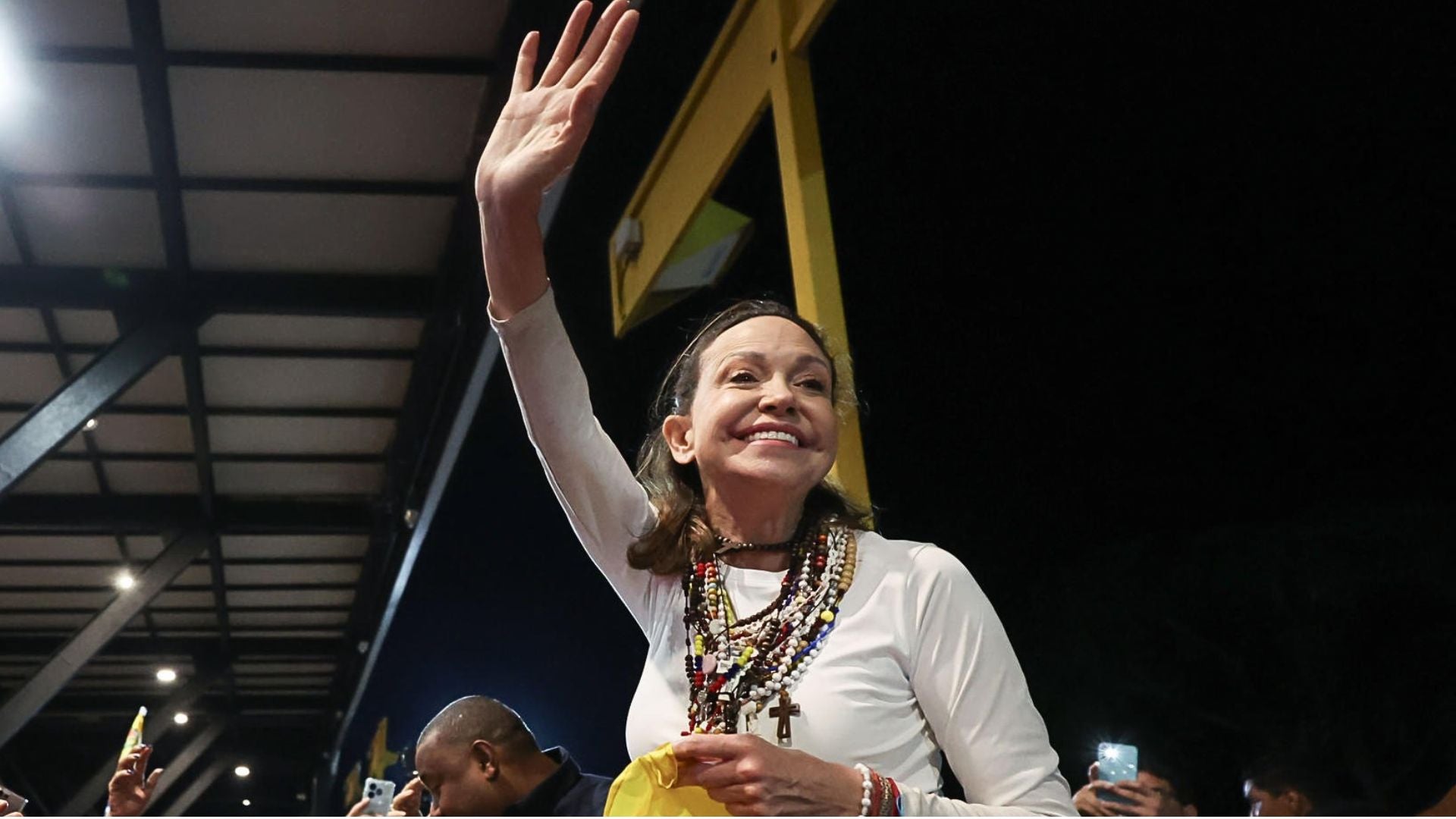 María Corina Machado en su regreso a Venezuela - Foto: EFE