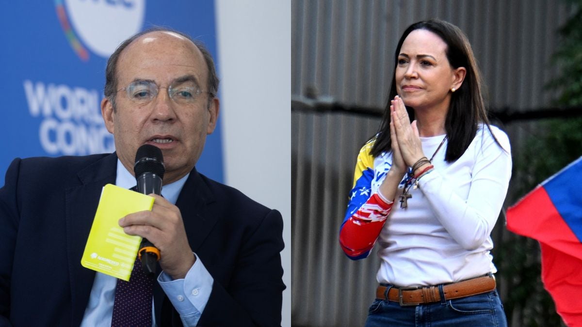 Felipe Calderón y María Corina Machado