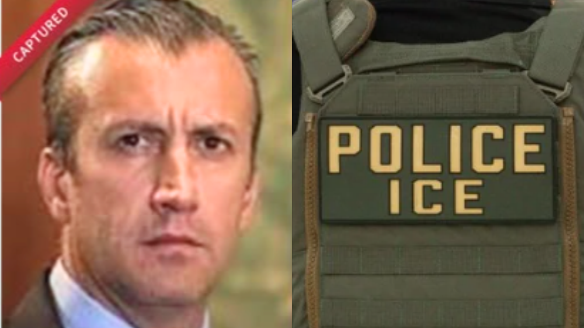 Tareck El Aissami, exministro del régimen venezolano / Uniforme del Servicio de Inmigración y Control de Aduanas de Estados Unidos (ICE) - Fotos: X / EFE