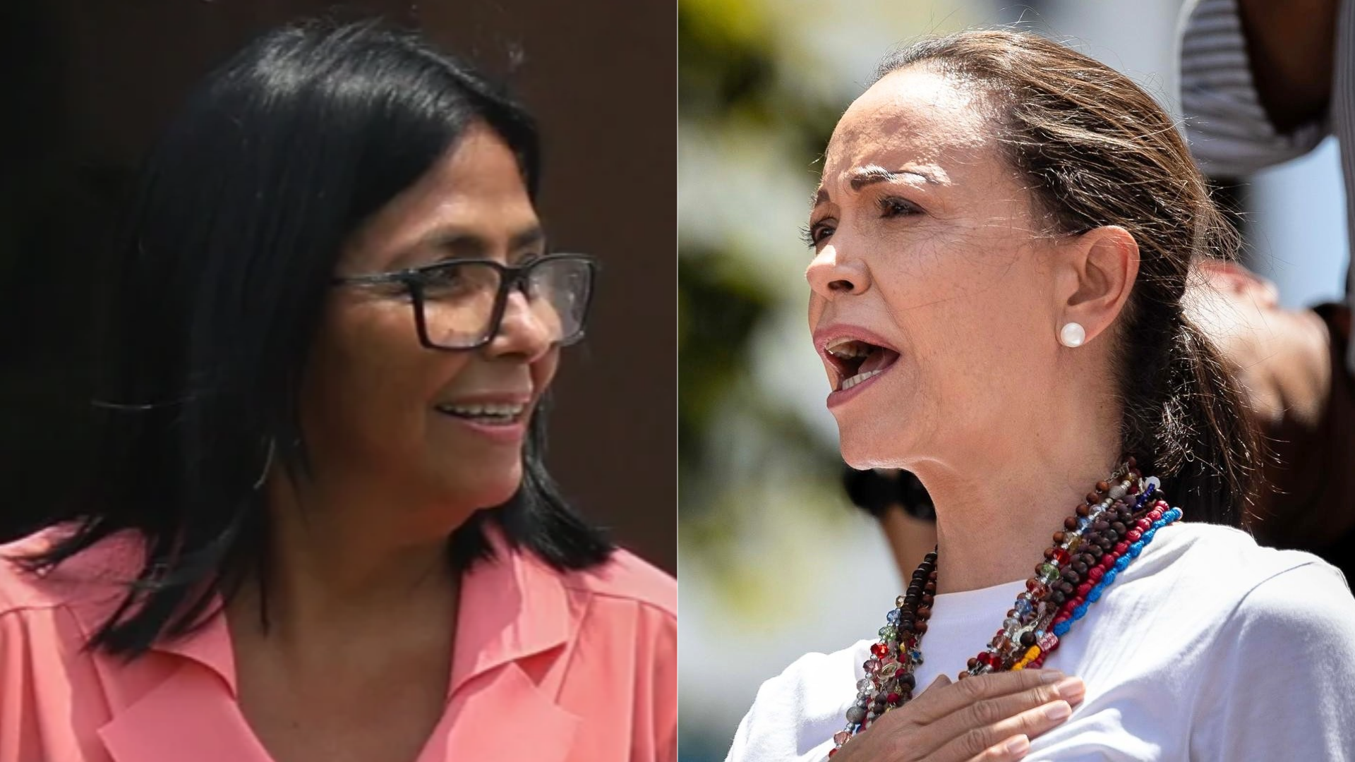 Delcy Rodríguez y María Corina Machado | Fotos: EFE