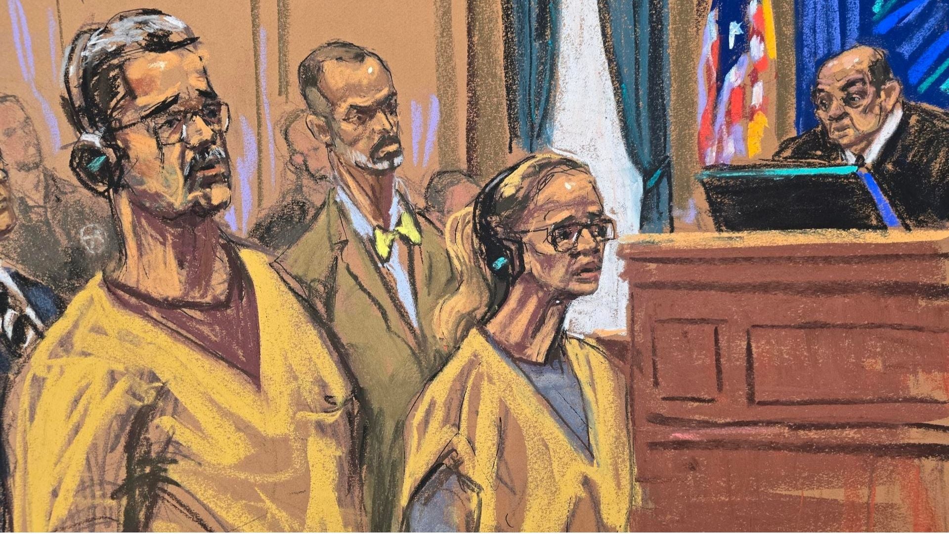 Ilustración de audiencia de Nicolás Maduro en Nueva York - Foto: EFE
