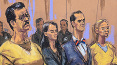 Boceto judicial de Nicolás Maduro y Cilia Flores - EFE