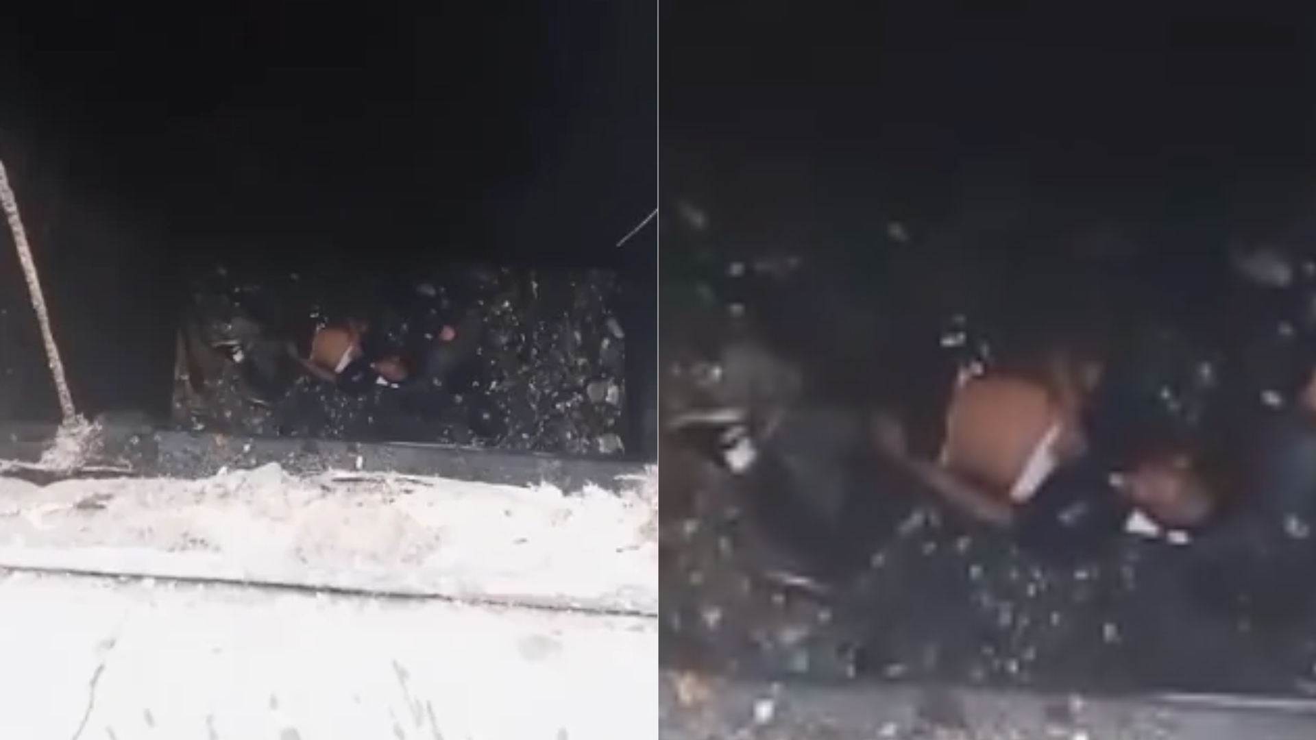Hombre resultó herido al caer por una alcantarilla en Caracas (Venezuela) - Fotos: X