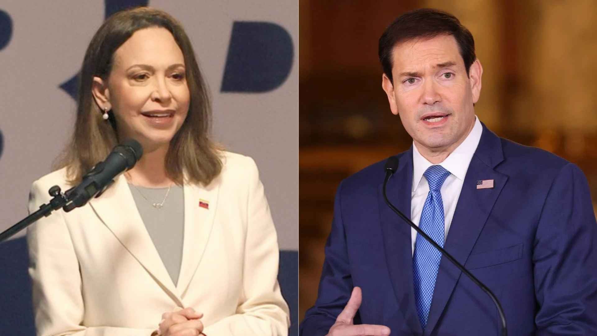 María Corina Machado/ Marco Rubio - Foto EFE