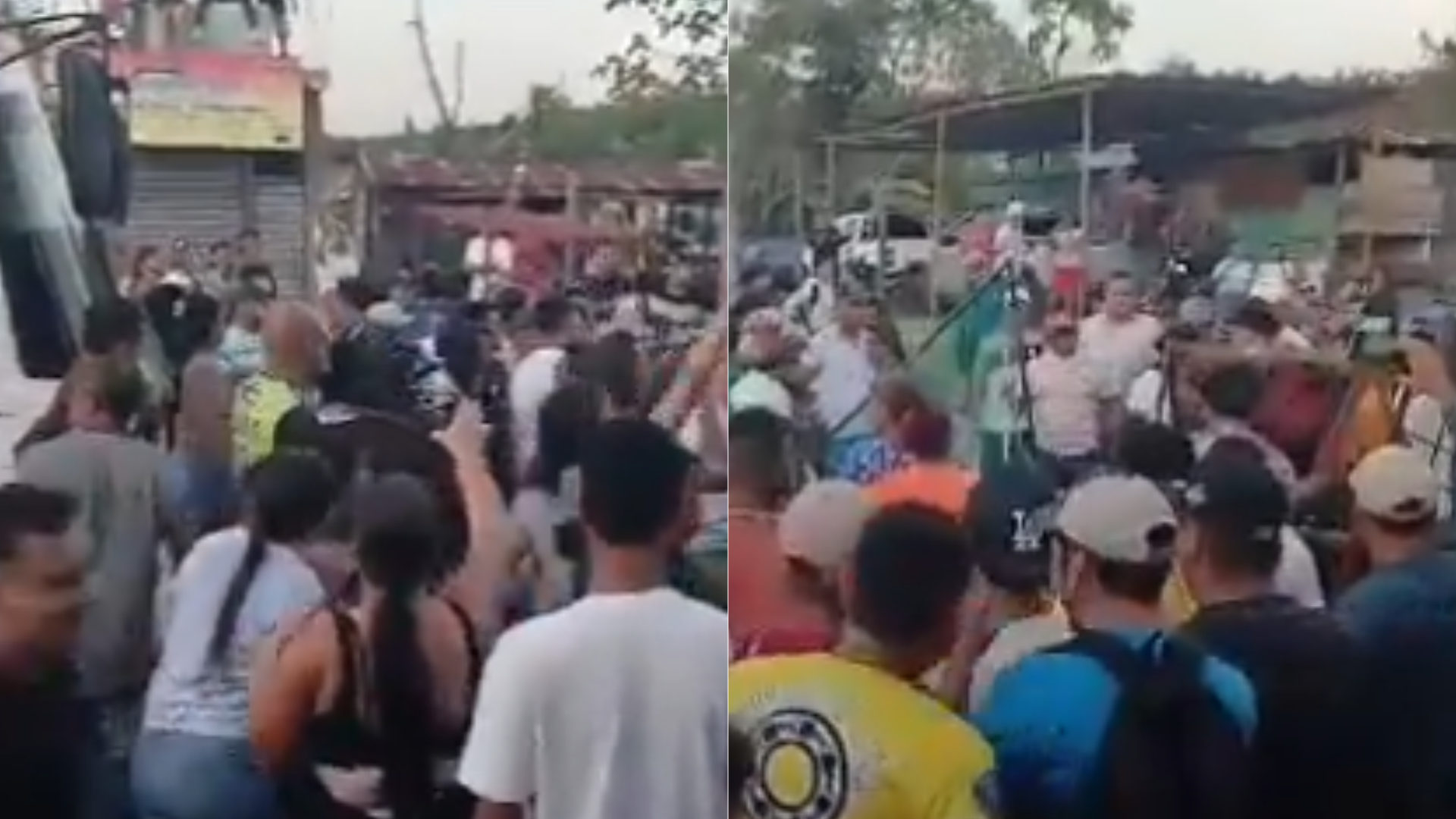 Habitantes de El Piñal, estado Táchira, trancaron la Troncal 5 - Fotos: X