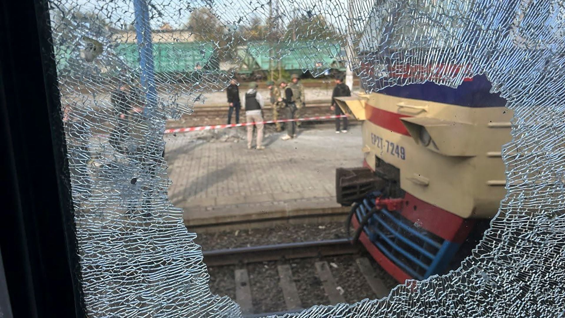 ataque con drones rusos contra un andén de la estación de tren de Dnipro-Foto EFE