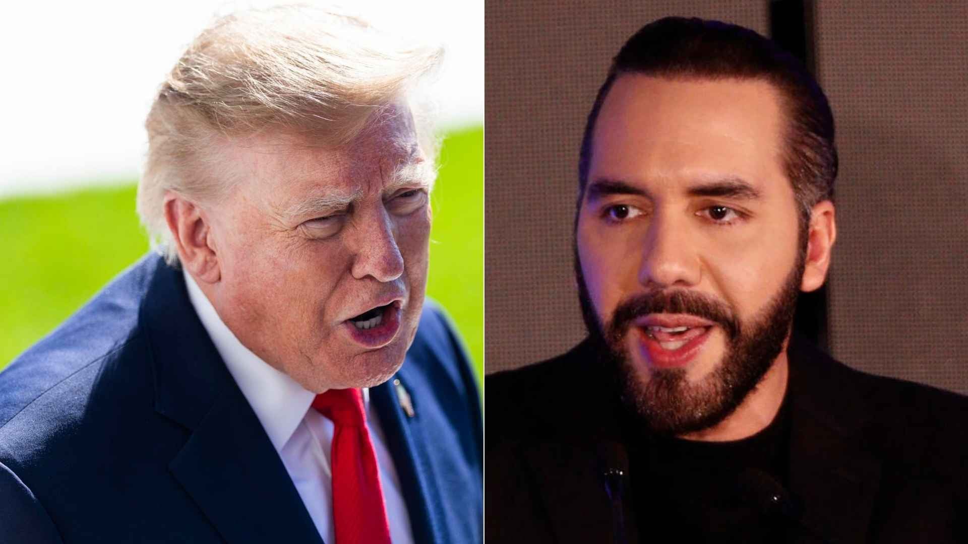 Donald Trump/ Nayib Bukele - Fotos EFE