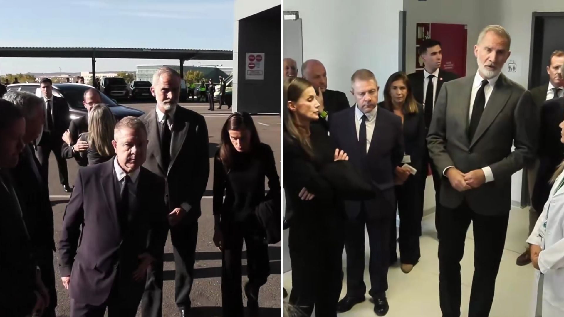 Visita del Rey Felipe VI al hospital en Toledo tras el accidente ferroviario - Captura de pantalla de redes sociales