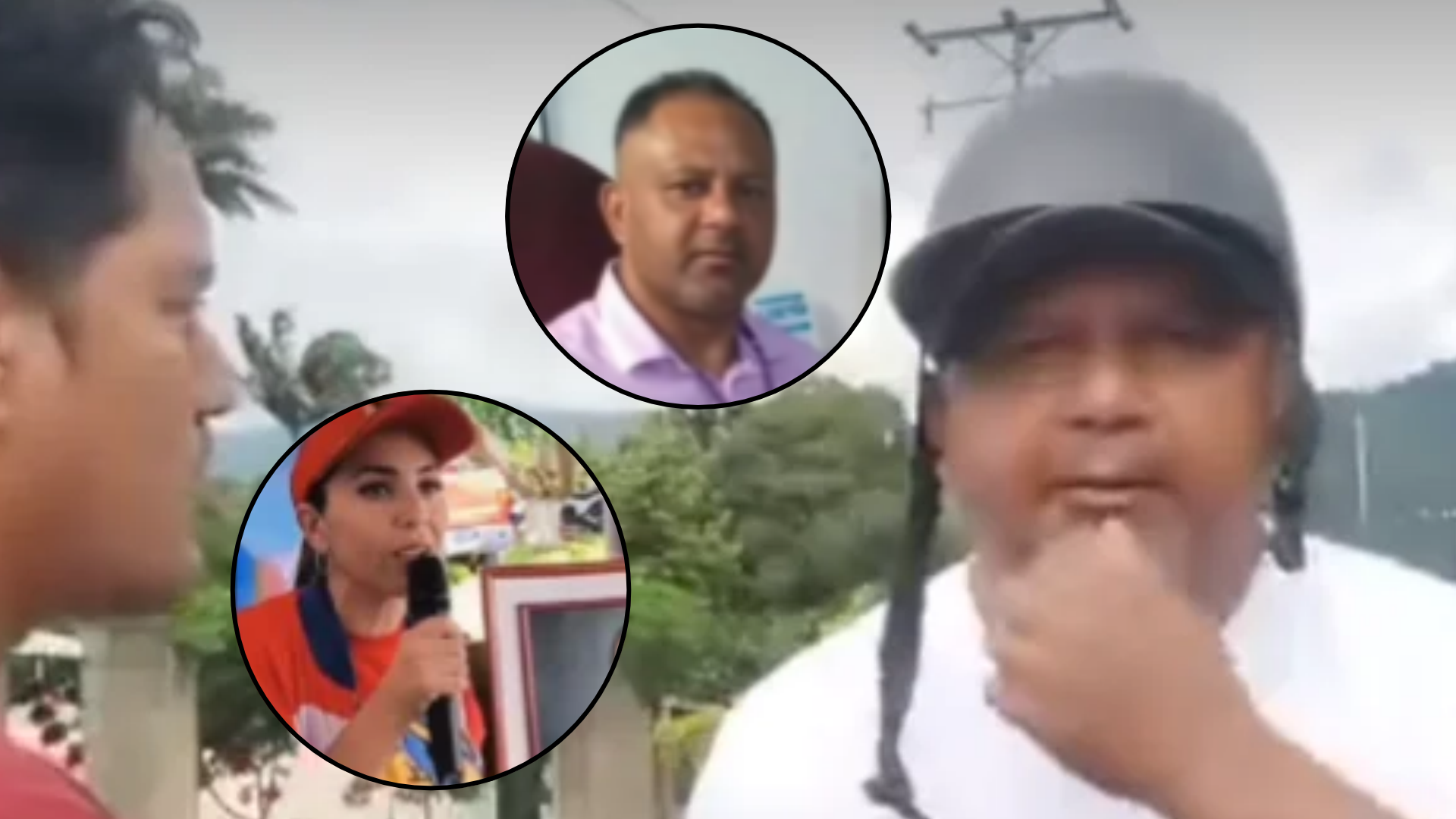 Periodista fue amedrentado por un supuesto "comunero" en Yaracuay (Venezuela) - Fotos: Facebook / X