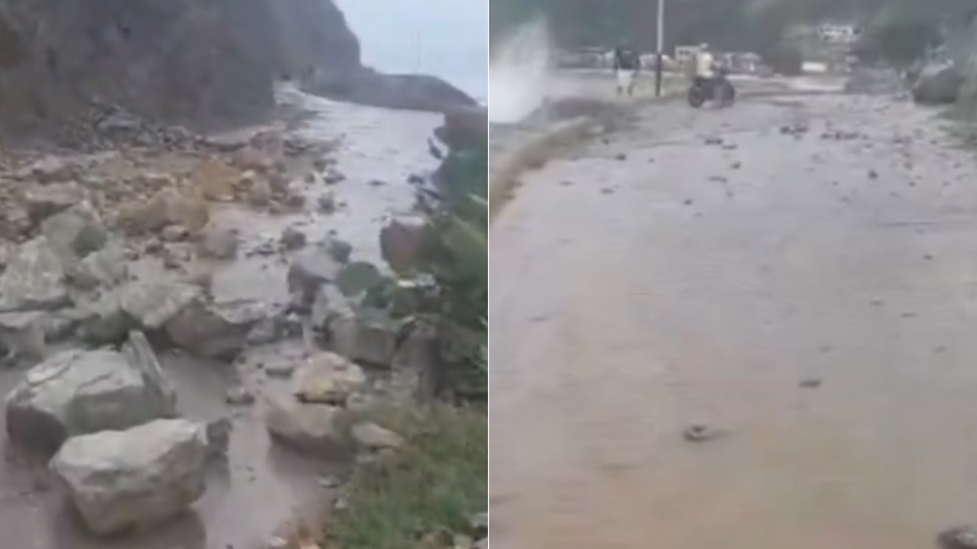 Derrumbes mantienen incomunicadas a varias comunidades de La Guaira - Fotos: X