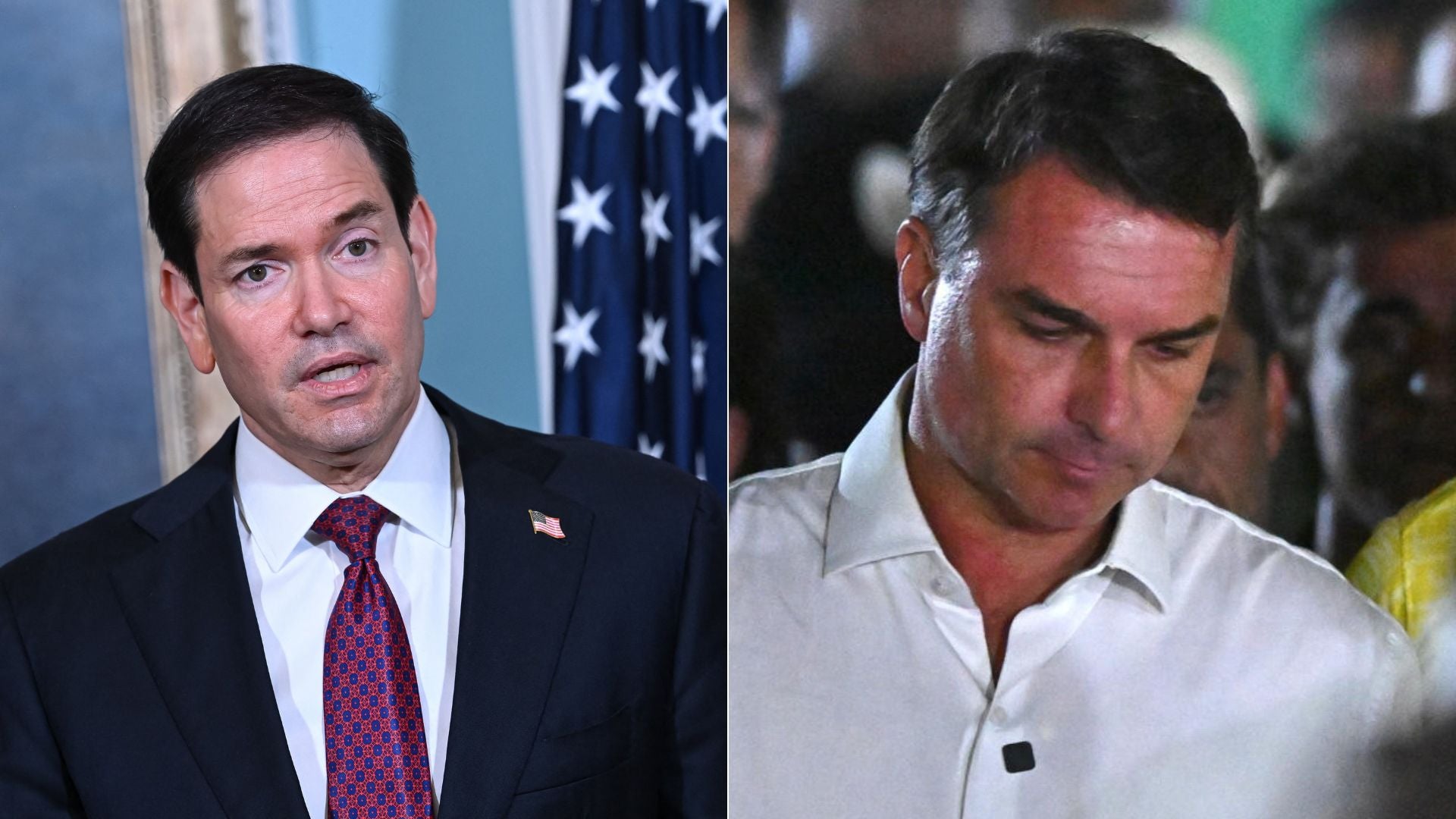 Marco Rubio y Flavio Bolsonaro - Fotos: EFE