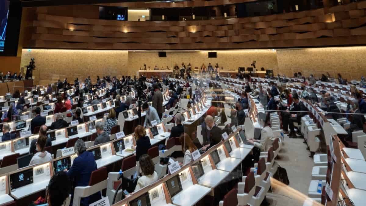 Discusión en la ONU sobre la invasión rusa a Ucrania. Foto: Fabrice COFFRINI / AFP