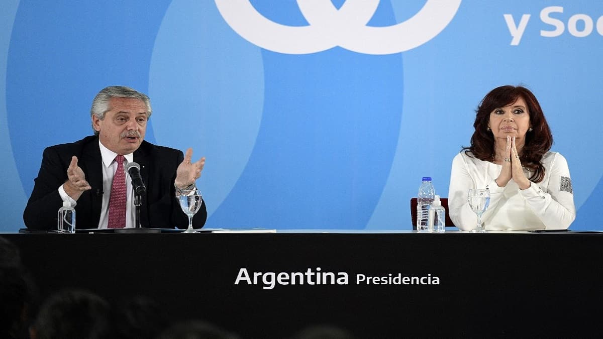Alberto Fernández, presidente de Argentina, y Cristina Kirchner, vicepresidente