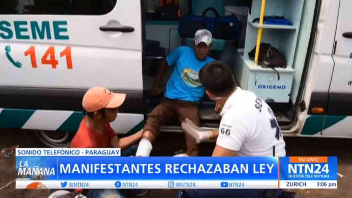 Nueva jornada de protesta indígena deja cinco heridos y un detenido en Paraguay