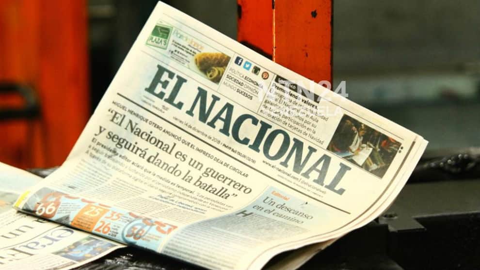 Última impresión de El Nacional/ Foto: NTN24Ve