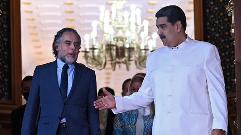 Armando Benedetti y Nicolás Maduro / Foto AFP