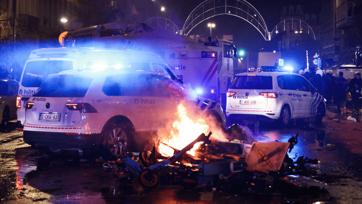 Bruselas estuvo bajo llamas y vandalismo tras derrota de Bélgica en el Mundial