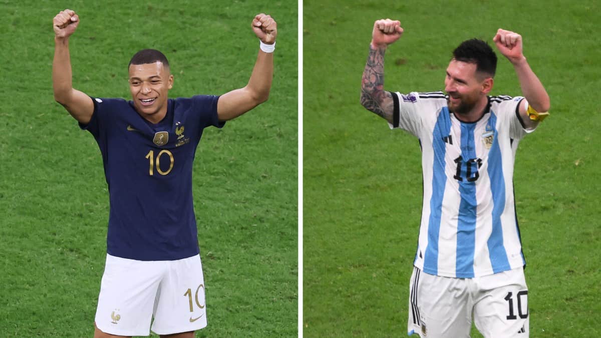 Kylian Mbappé y Lionel Messi van por la Copa del Mundo.
