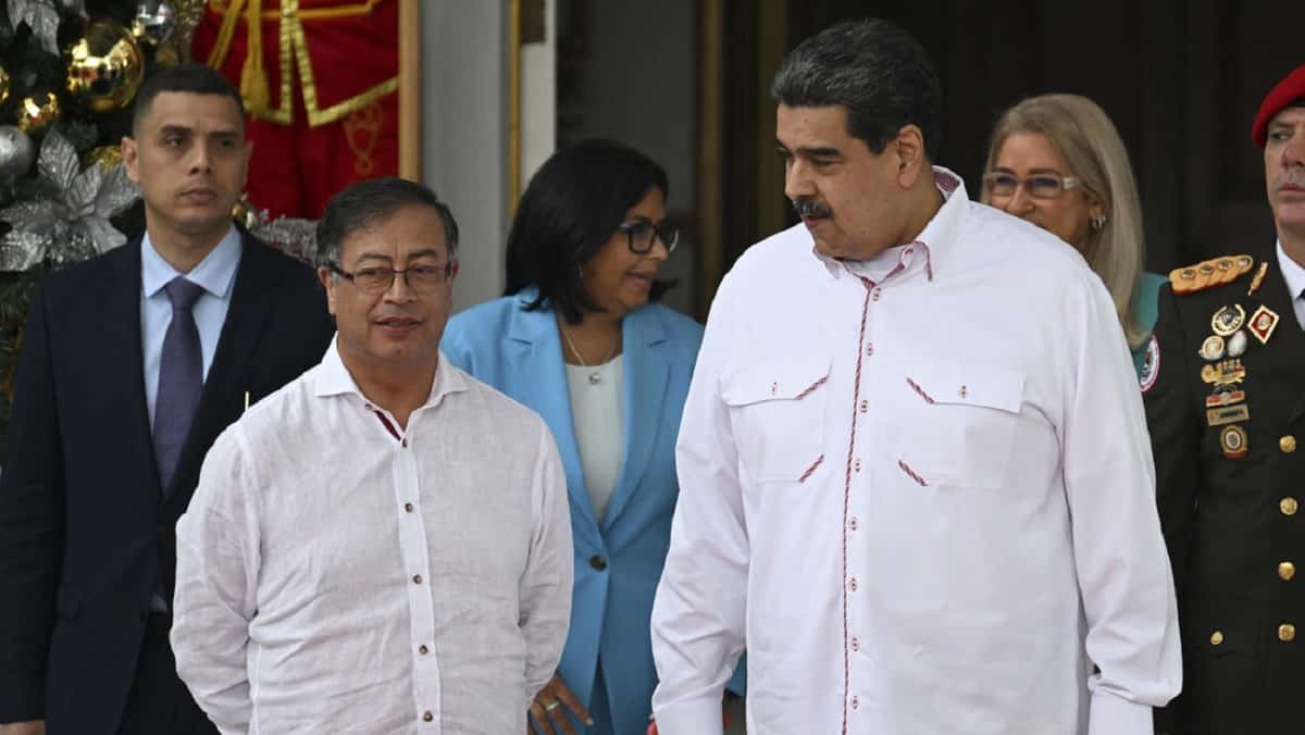 La última visita que realizó Petro a Miraflores fue el martes 1 de noviembre en Miraflores - FOTO AFP