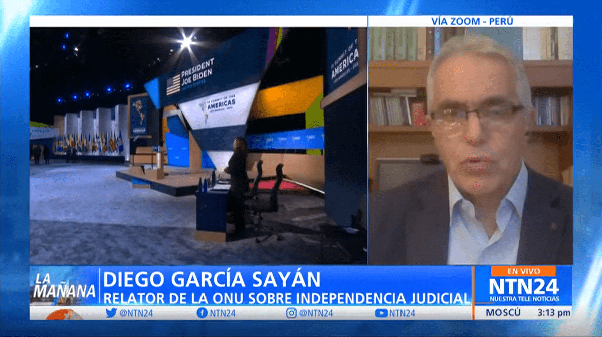 Diego García Sayán, Exministro de relaciones exteriores de Perú y expresidente de la CIDH, ofreció una entrevista al programa La Mañana de NTN24