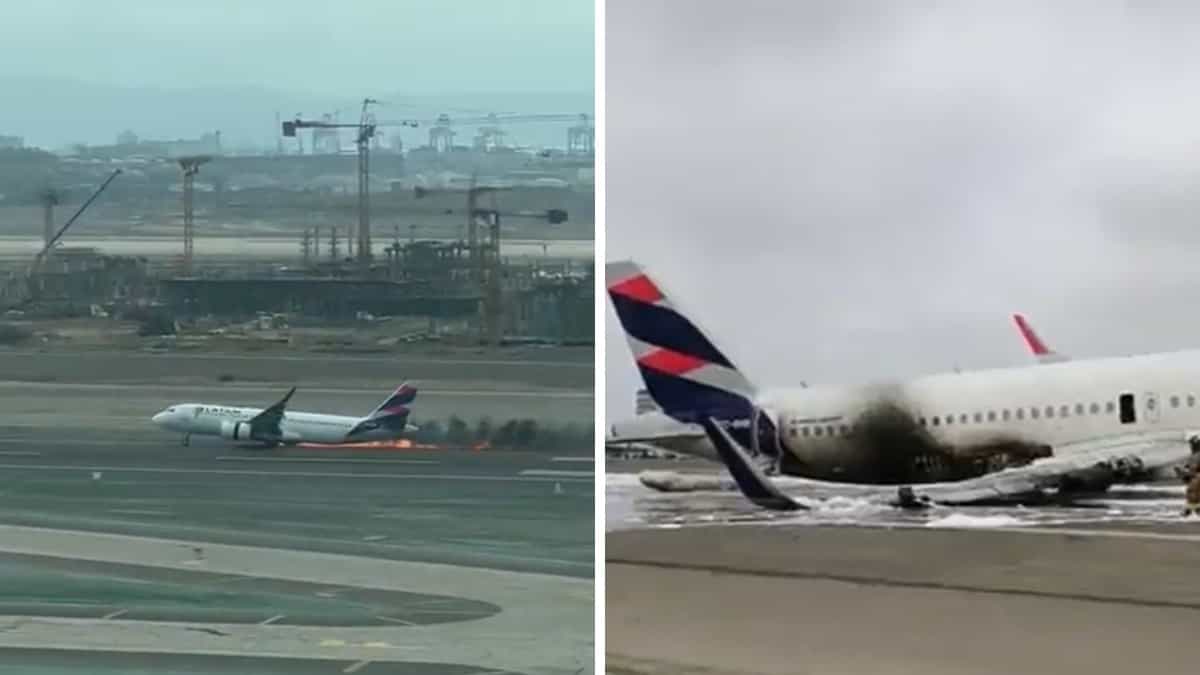 Emergencia en aeropuerto de Lima: avión de LATAM se incendia tras chocar contra un camión
