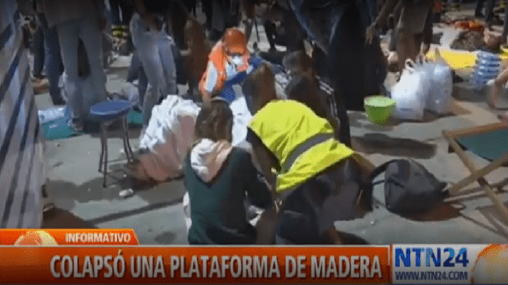 Desplome de pasarela en Vigo