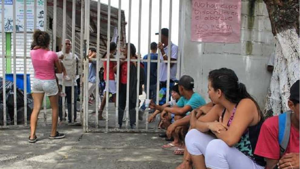 venezolanos albergue cali