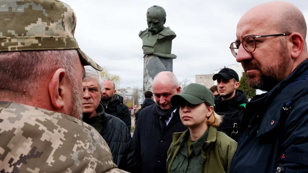 "La historia no olvidará los crímenes de guerra en Ucrania": Charles Michel, presidente del Consejo Europeo