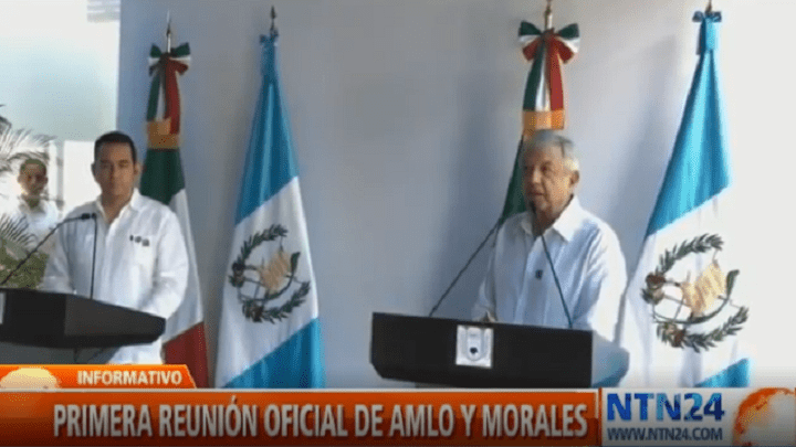 Presidentes de México y Guatemala acordaron perfilar un programa para frenar migración ilegal