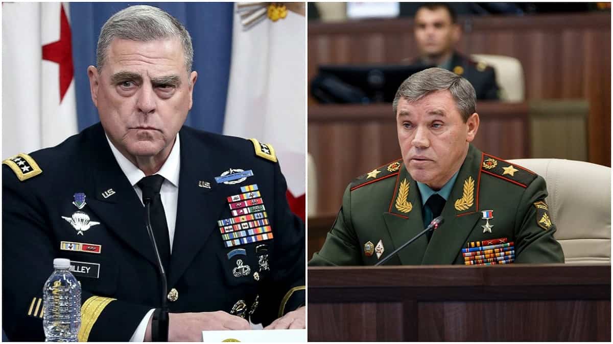 Mark Milley y Valeri Guerasimov