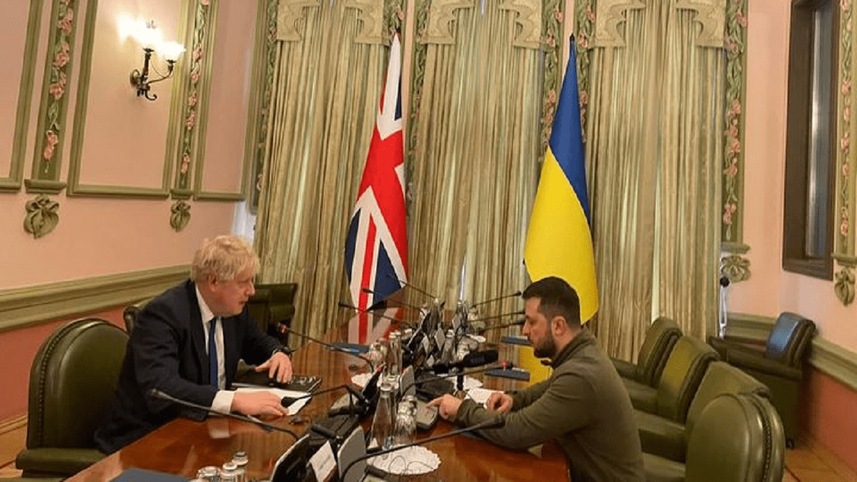 Boris Johnson y Volodymyr Zelensky / Foto: Andriy Sybiha