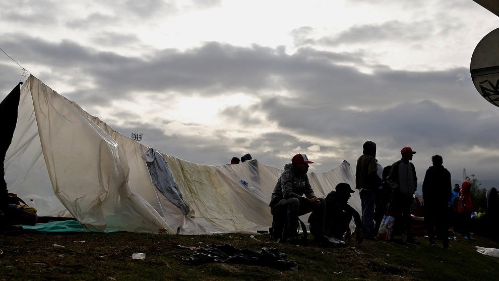 Campamento de venezolanos/ Foto: EFE