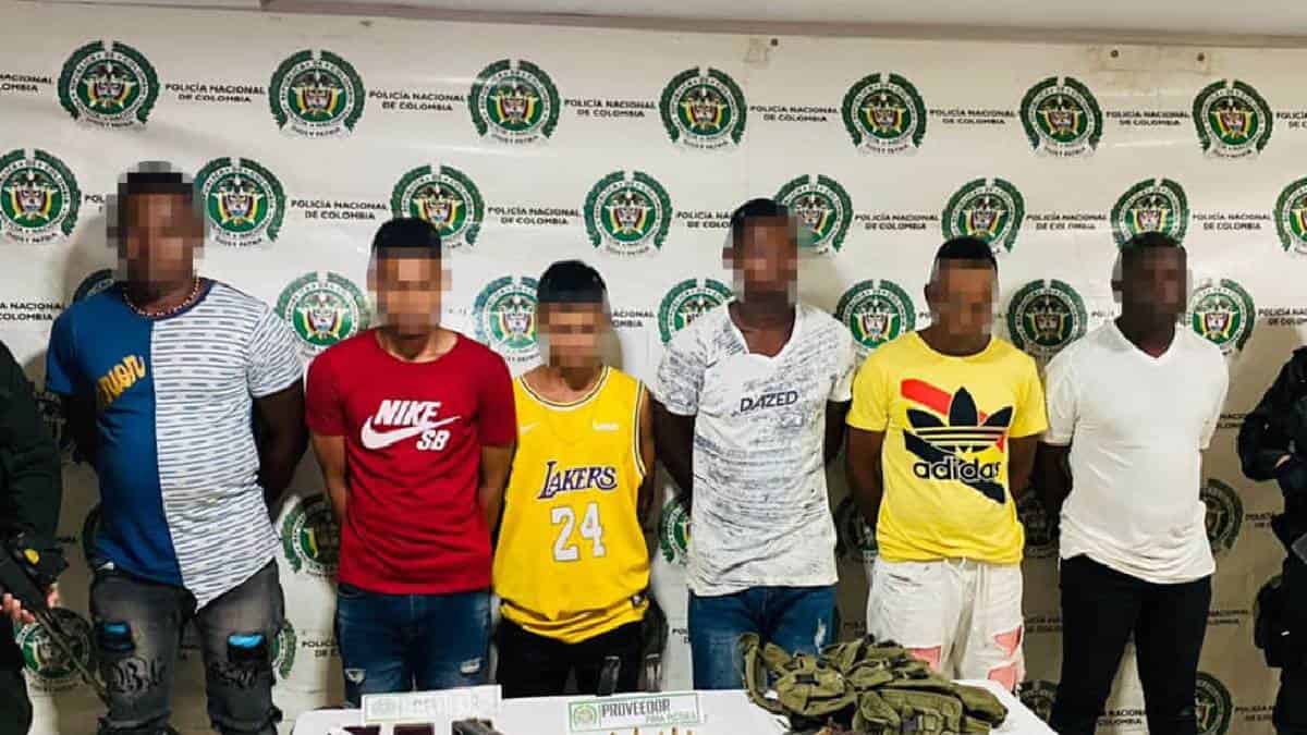 Ocho sujetos capturados- Foto: Gaula